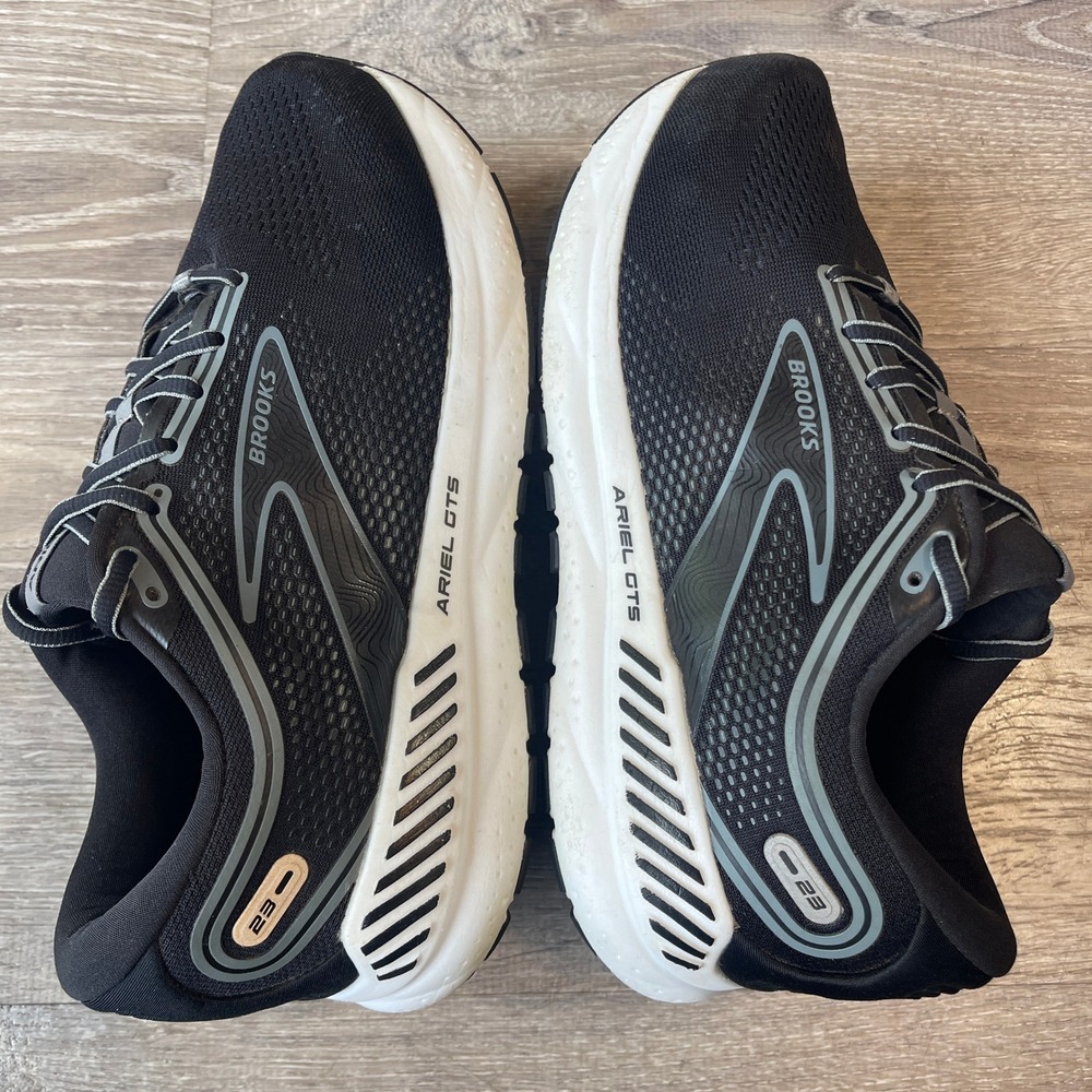 Brooks Ariel GTS 23 Womens 9.5 Extra Wide 2E Black Running Shoes 1203902E090